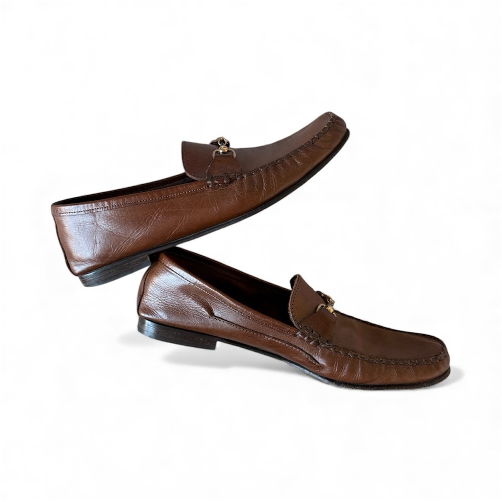 Men’s Handmade in Amalfi Italian Leather Loafers - Size 43